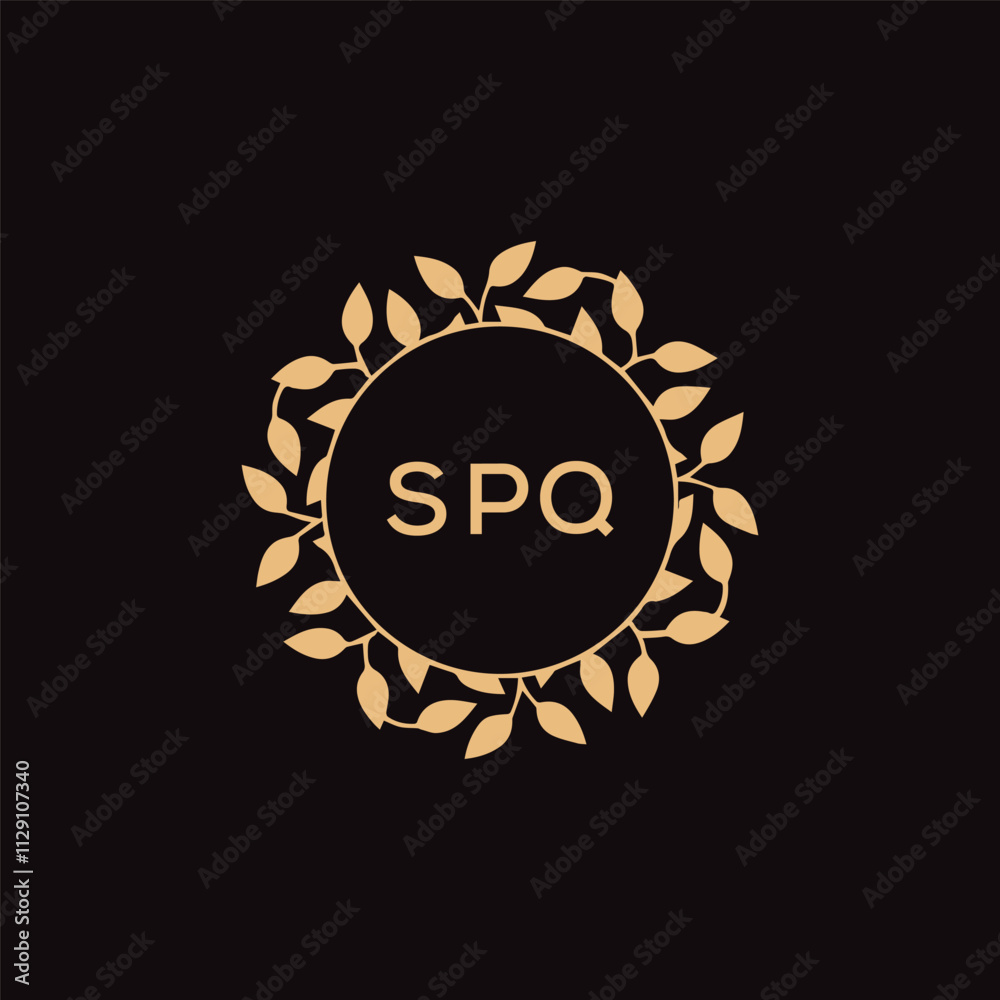 Naklejka premium SPQ letter logo design .
