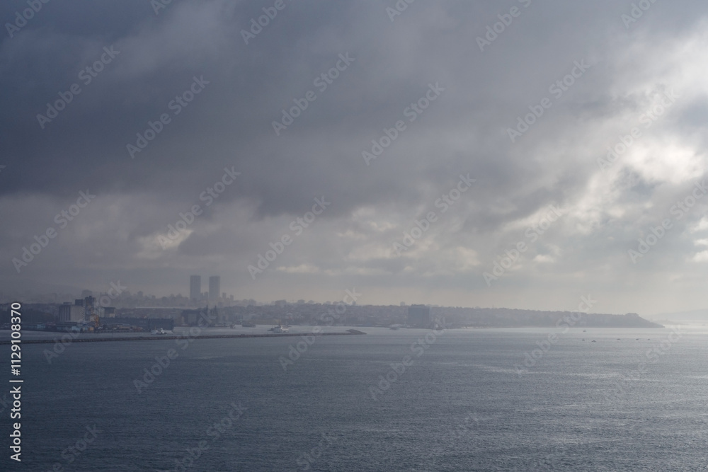 View of Bosphorus strait from Topkapi palace, Istanbul, Marmara, Turkey View of Bosphorus strait from Topkapi palace, Istanbul, Marmara, Turkey