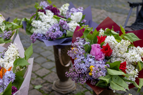 Spring lilac in a bouquet