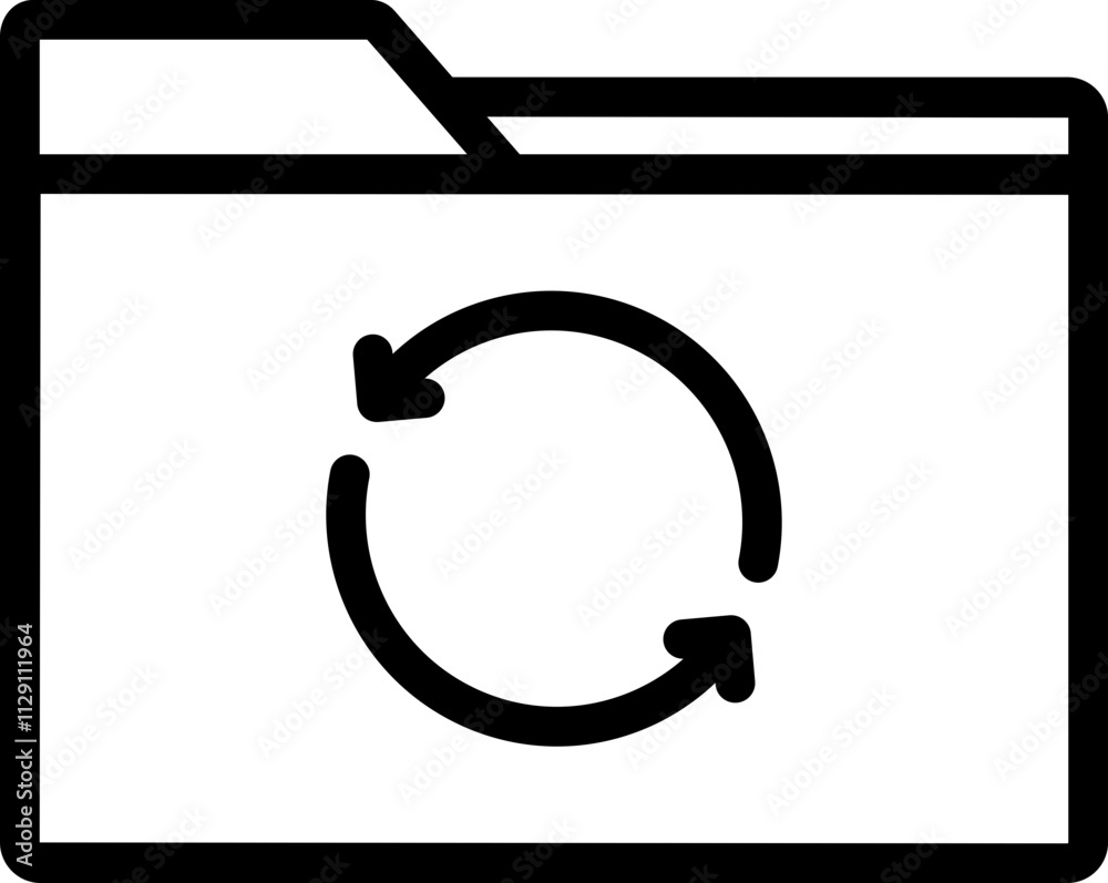 Fototapeta premium Reuse Folder Line Icon