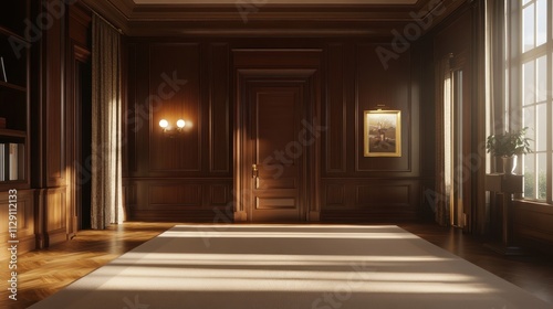 Elegant and Stately Interior of a Historic European Mansion