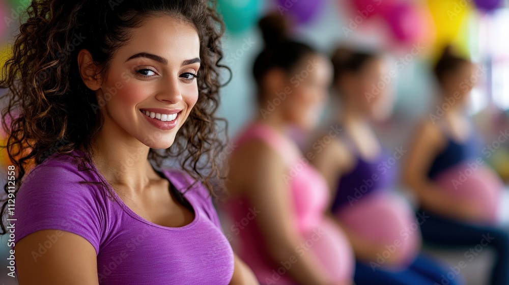 A joyful and radiant pregnant woman is surrounded by friends, celebrating motherhood with smiles and heartfelt moments in a vibrant atmosphere filled with balloons. A joyful and radiant pregnant woman is surrounded by friends, celebrating motherhood with smiles and heartfelt moments in a vibrant atmosphere filled with balloons.