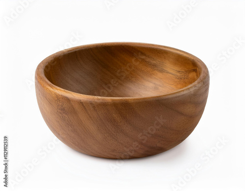 Rustic Wooden Bowl Empty Natural Wood Kitchenware Serving Dish Home Decor Tableware Brown Round