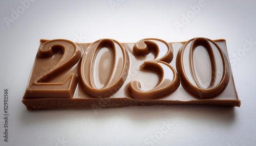 Chocolate Bar With the Year 2030 Imprinted photo