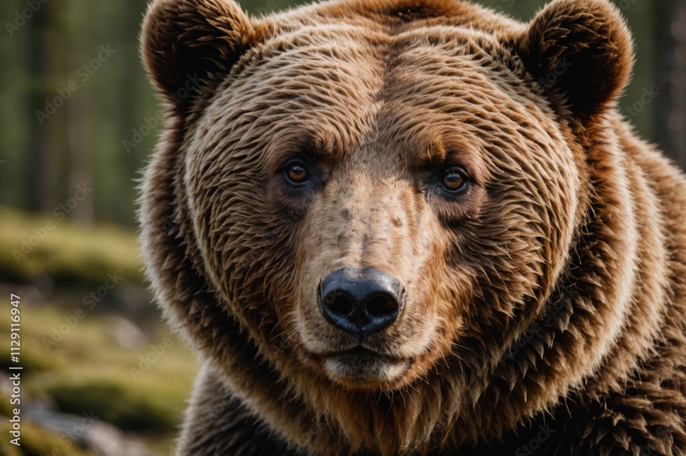 Brown bear (Ursus arctos) fur texture. Wild life animal. Brown bear (Ursus arctos) fur texture. Wild life animal.