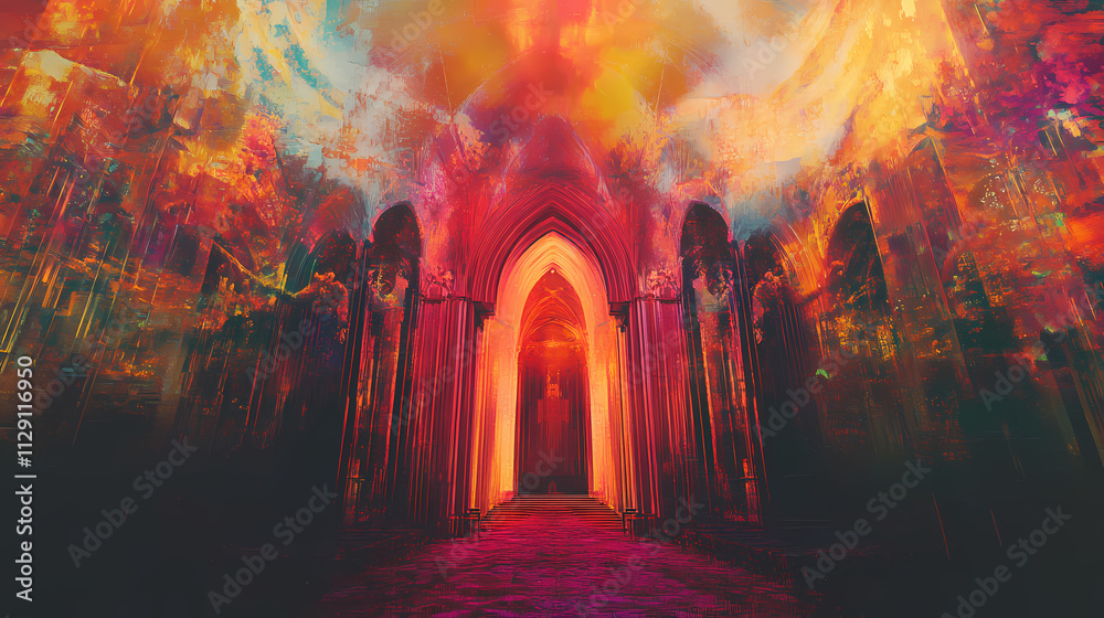 Fototapeta premium Secret rapture of the church. generative ai. Rapture. Illustration