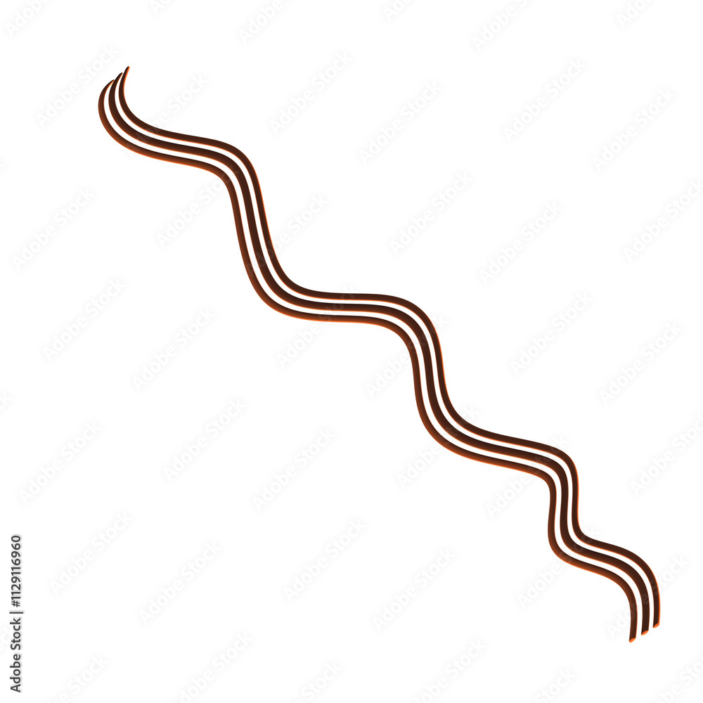 Wavy Brush strok art, copper colour Wavy Brush strok art, copper colour