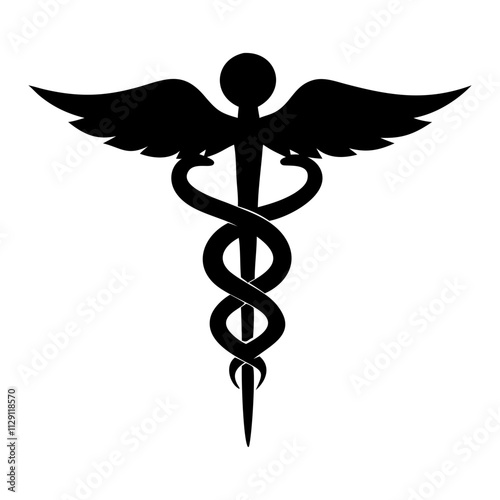 Healthcare Caduceus Emblem Vector Design for Hospitals and Clinics