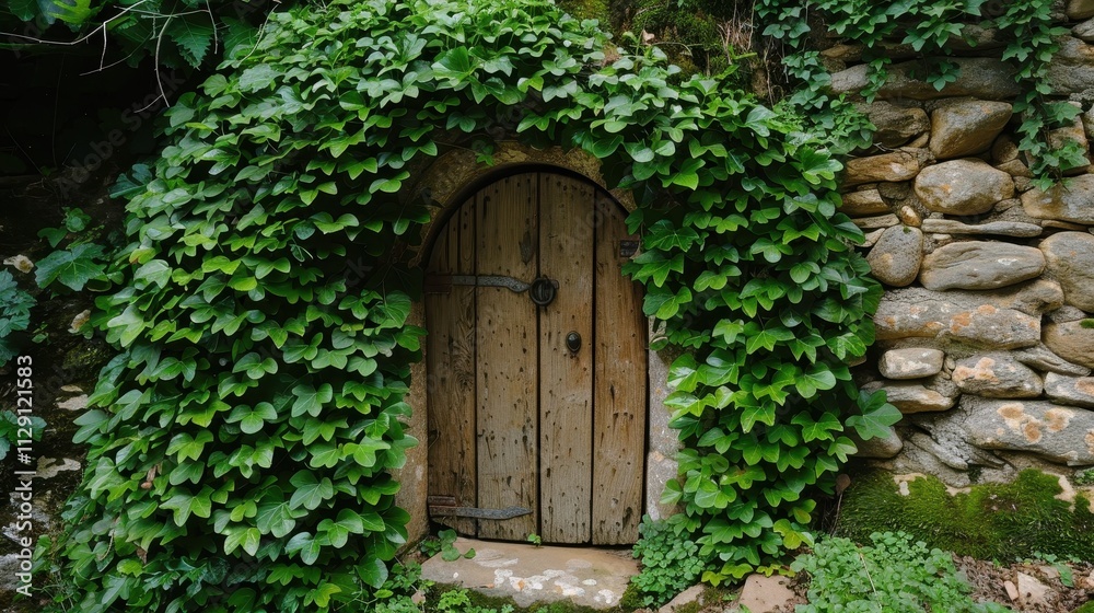 Enchanting Woodland Entrance: A Mystical Hideaway in the Forest