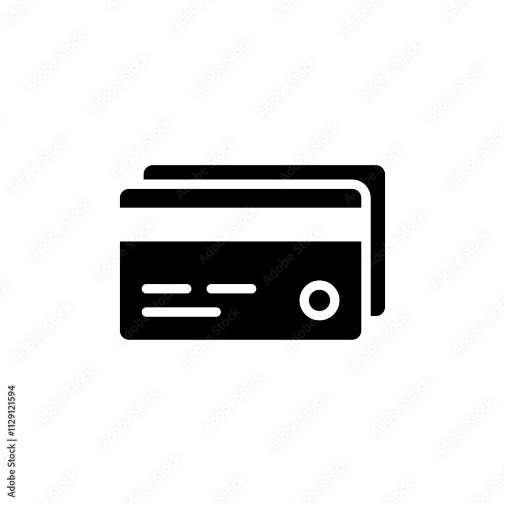 Credit card icon Flat vector set outline Credit card icon Flat vector set outline