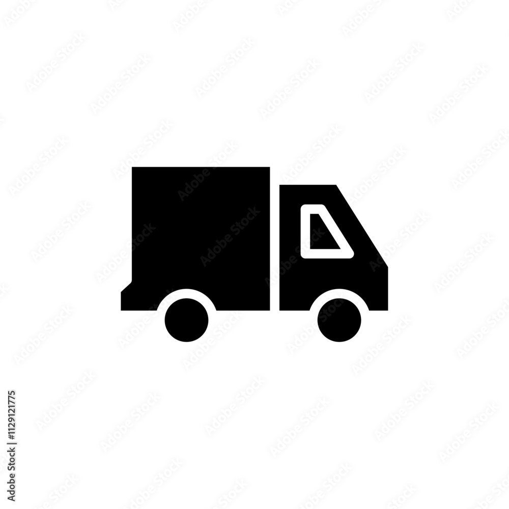 Delivery Van icon Flat vector set outline Delivery Van icon Flat vector set outline