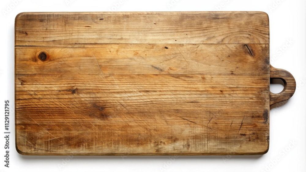 A Rustic Wooden Cutting Board with Hand-Carved Handles, Perfect for Culinary Creations A Rustic Wooden Cutting Board with Hand-Carved Handles, Perfect for Culinary Creations