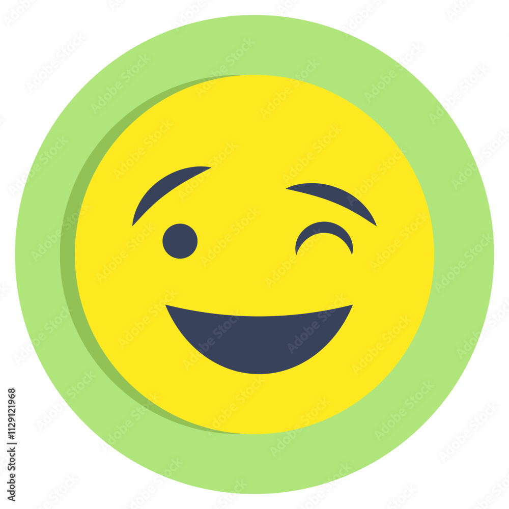 Fototapeta premium Perfect design icon of winking face