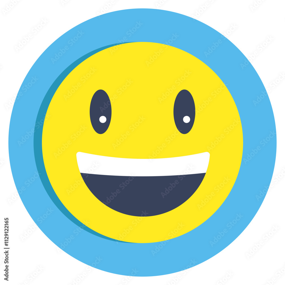 Fototapeta premium An icon design of laughing emoji