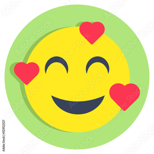 A beautiful design icon of love emoji