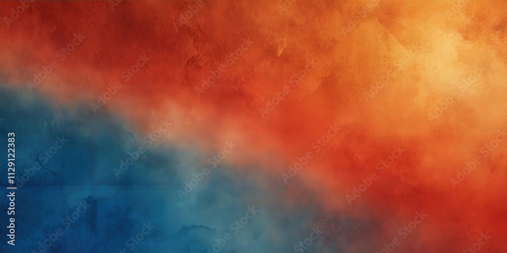 Fototapeta premium Abstract Gradient of Blue and Orange with Dynamic Cloud and Texture header background for graphic design projects