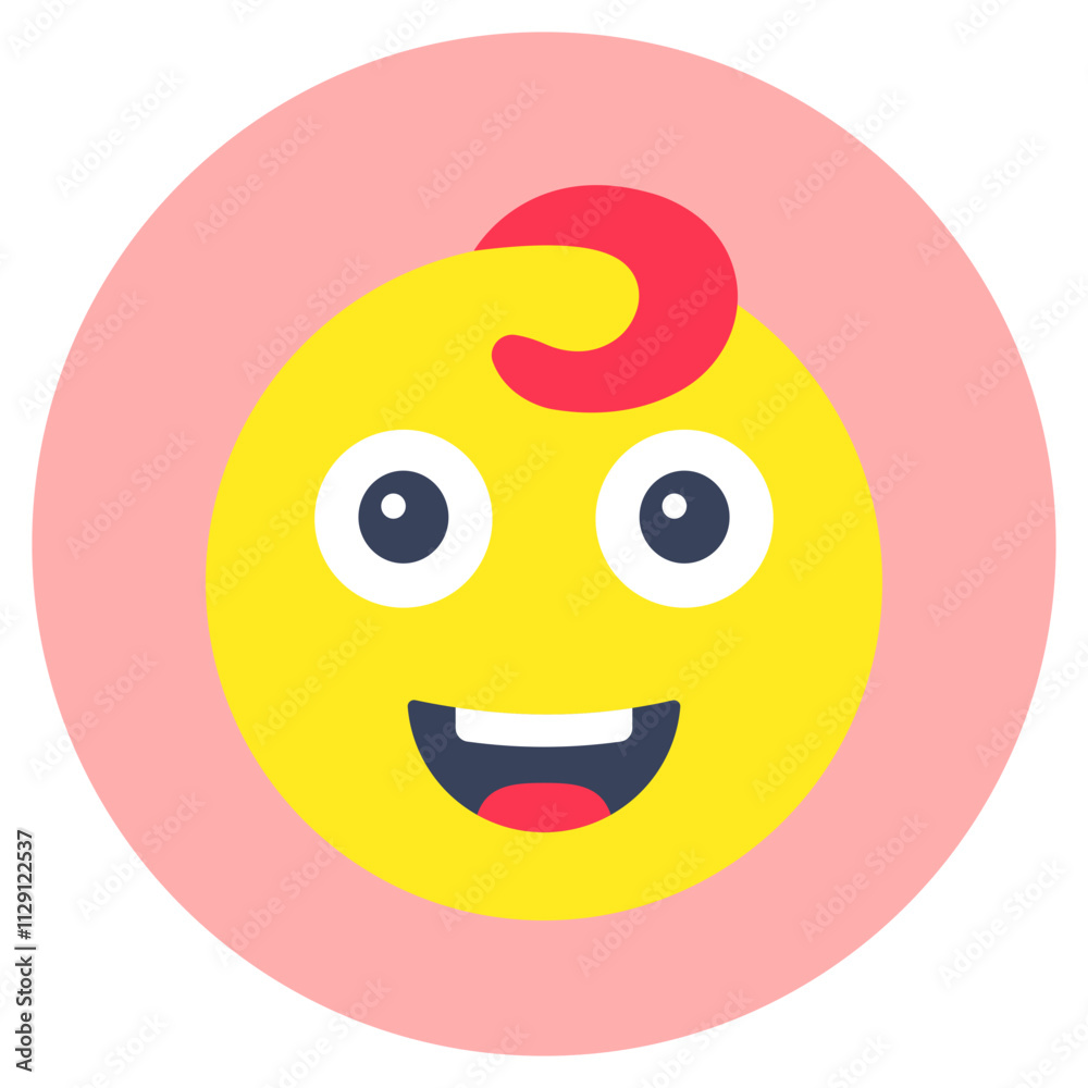 Fototapeta premium A beautiful design icon of baby emoji