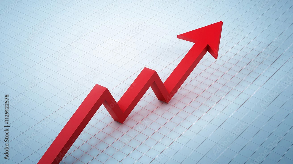 Red Arrow Rising Symbol of Growth and Progress Red Arrow Rising Symbol of Growth and Progress