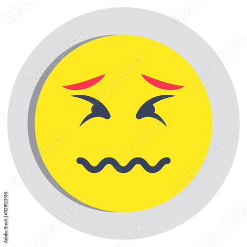 Perfect design icon of fearful face