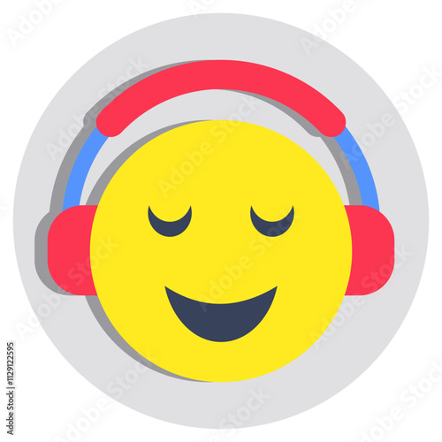 A premium download icon of music emoji