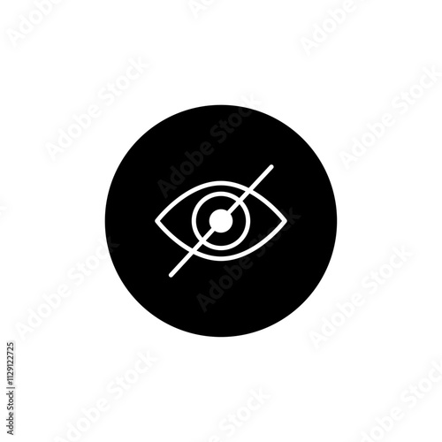 Hide icon Flat vector set outline
