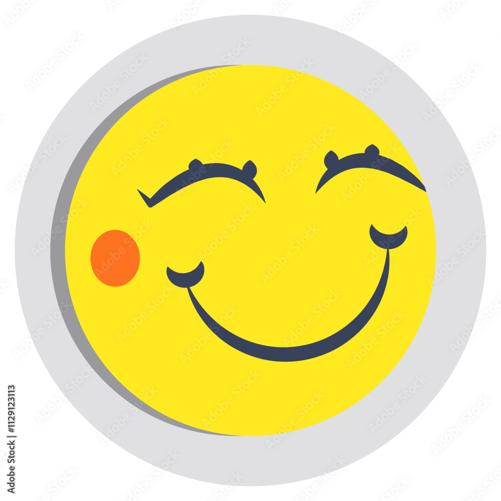 A beautiful design icon of happy face A beautiful design icon of happy face