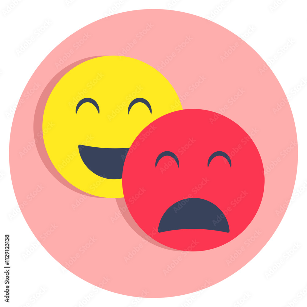 A unique design icon of face expression A unique design icon of face expression