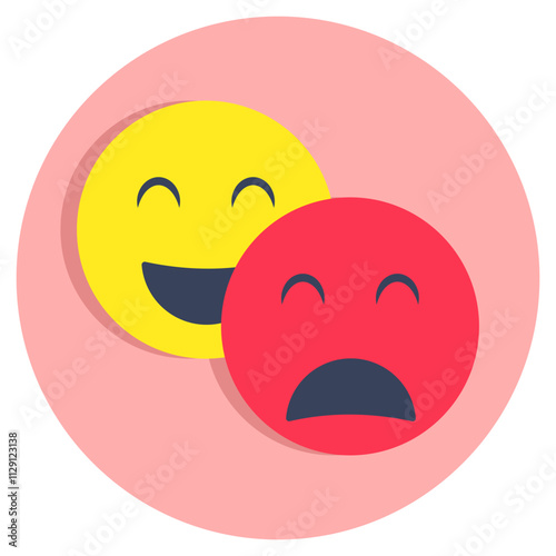 A unique design icon of face expression