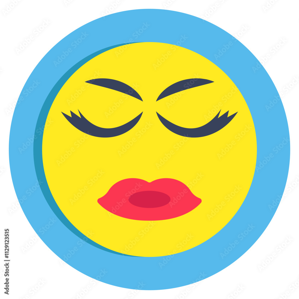 Fototapeta premium Modern design icon of makeup emoji