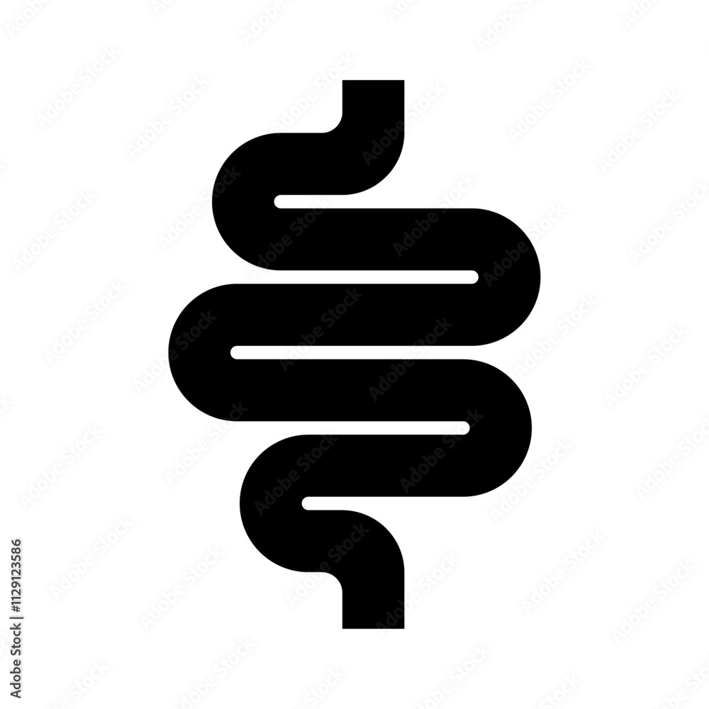 Intestine icon Flat vector set outline Intestine icon Flat vector set outline
