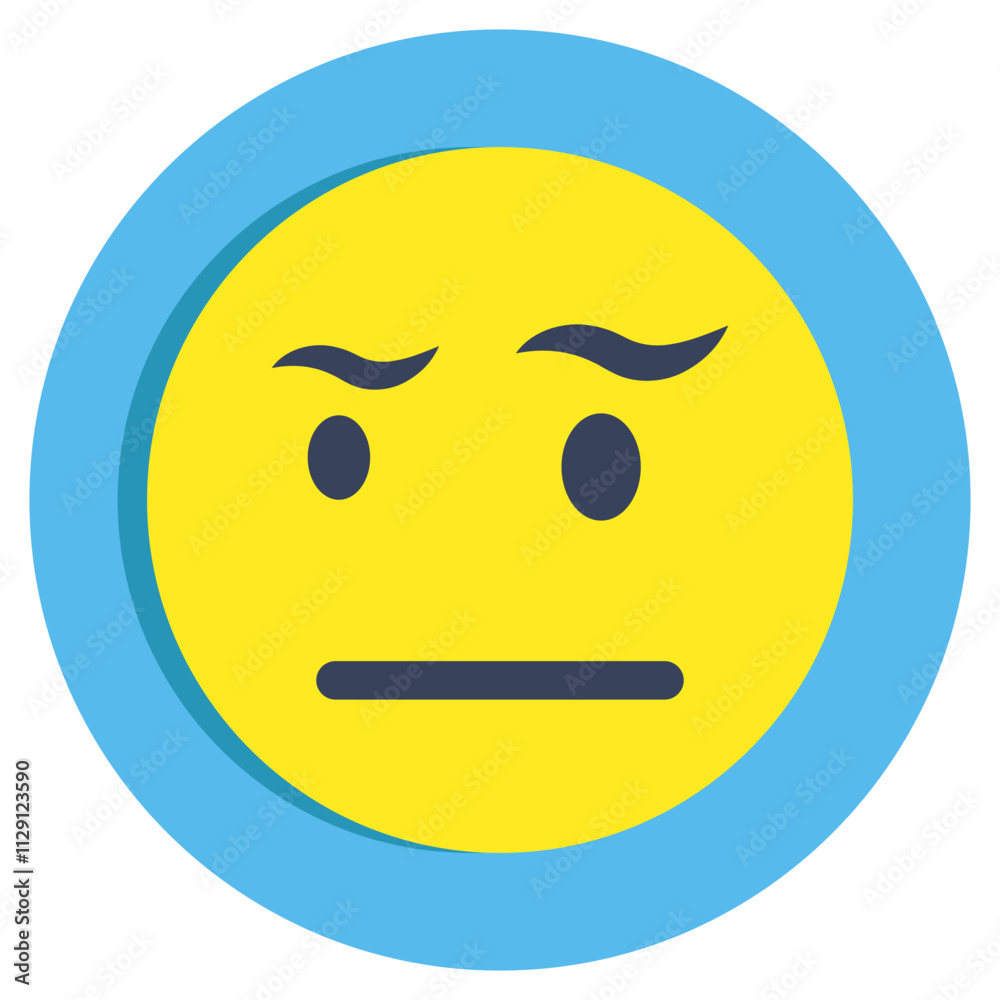 Fototapeta premium Trendy design icon of expressionless emoji