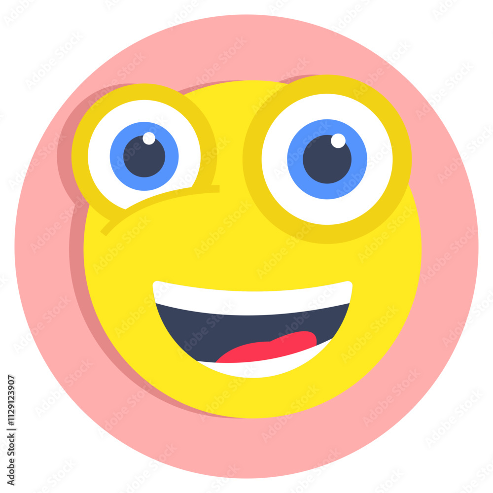 A creative design icon of surprised face A creative design icon of surprised face