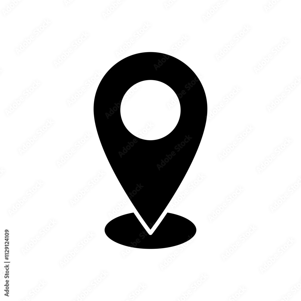 Located icon Flat vector set outline Located icon Flat vector set outline