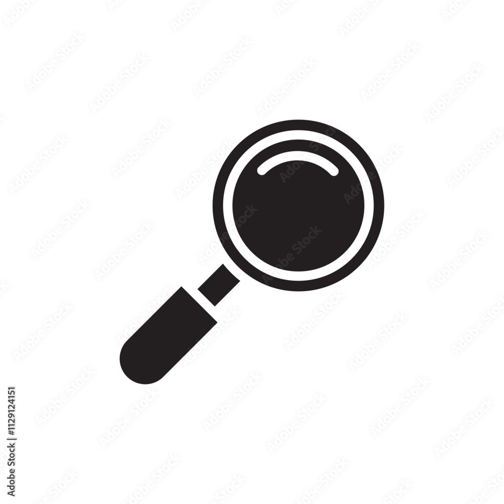 Loupe icon Flat vector set outline Loupe icon Flat vector set outline