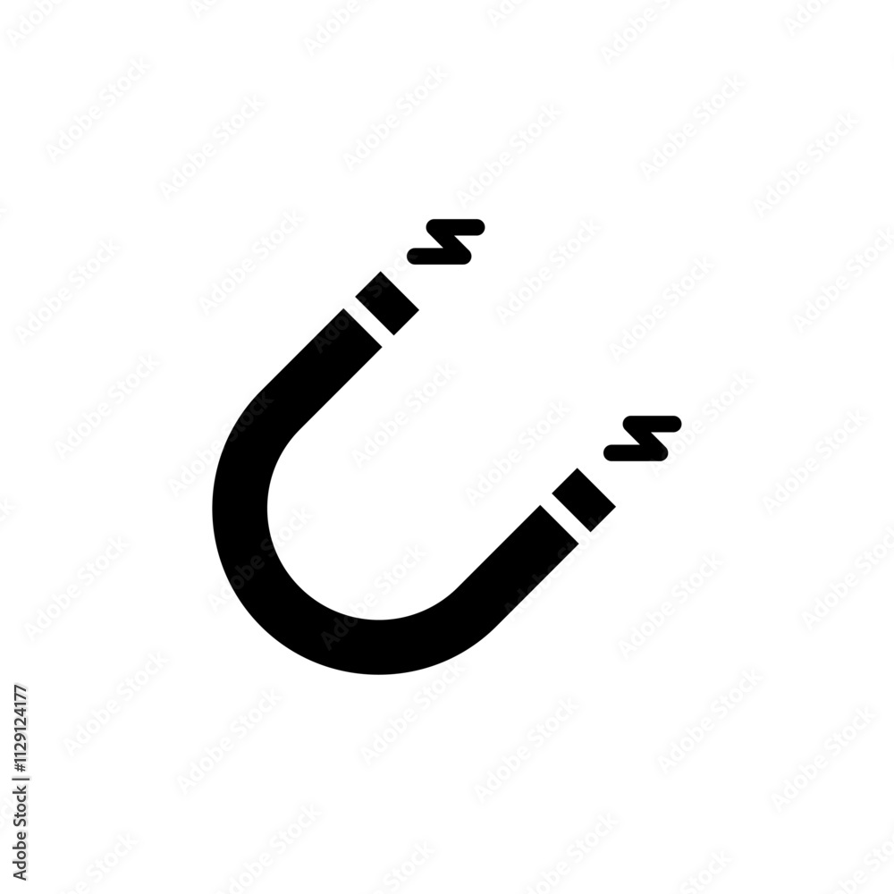 Magnet icon Flat vector set outline Magnet icon Flat vector set outline