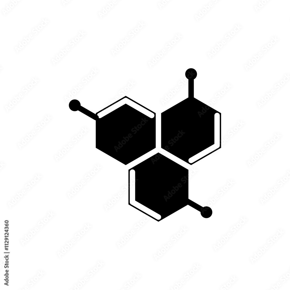 Molecule icon Flat vector set outline Molecule icon Flat vector set outline