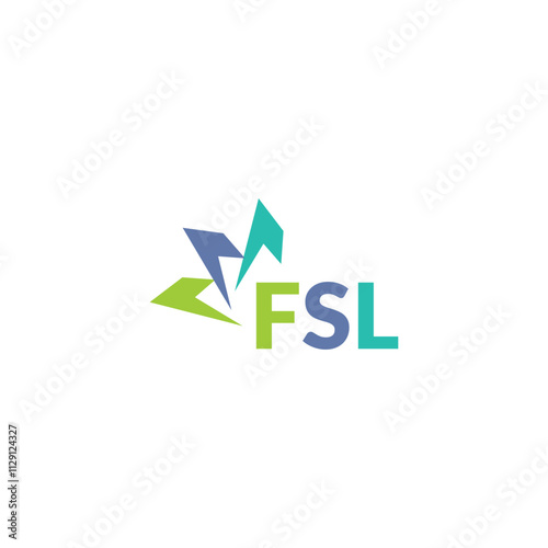 FSL letter logo design on white background. Creative  modern FSL letter logo design. Vector design. photo