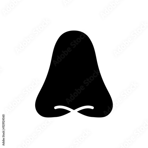 Nose icon Flat vector set outline