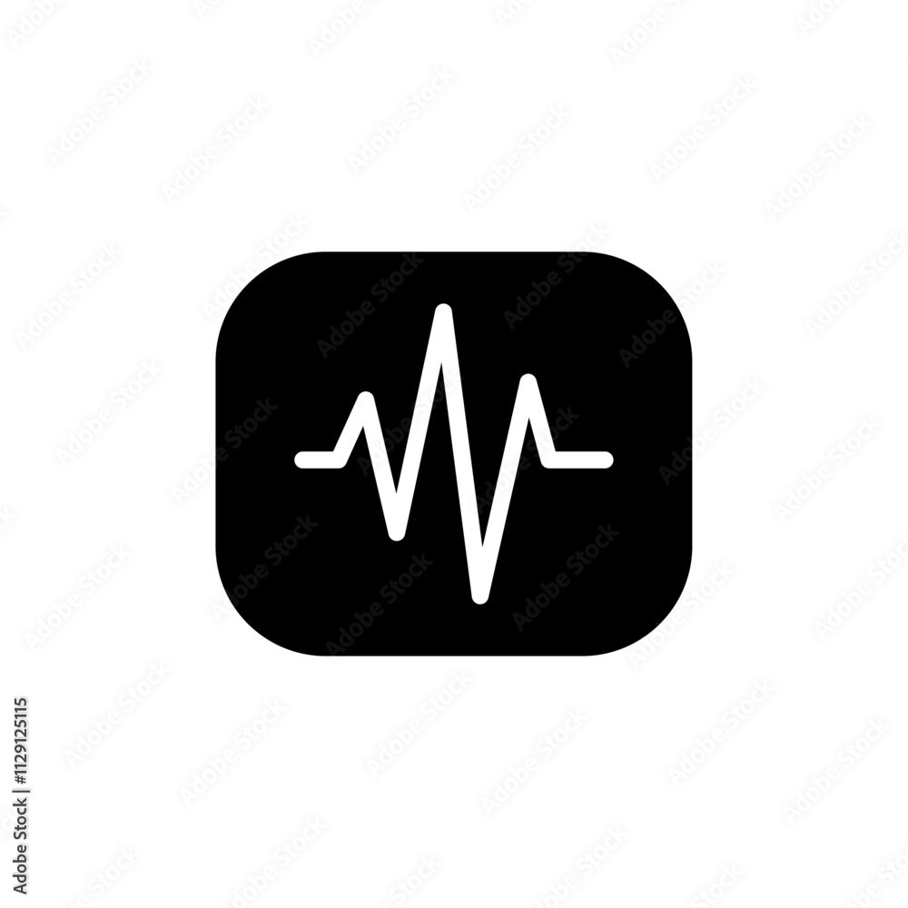 Pulse icon Flat vector set outline Pulse icon Flat vector set outline
