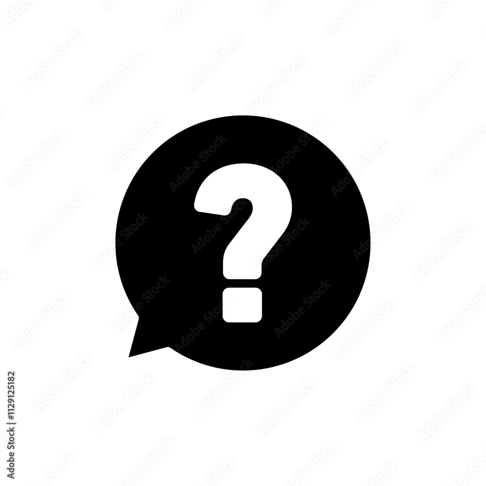 Question icon Flat vector set outline Question icon Flat vector set outline