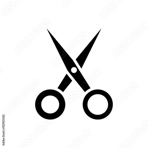 Scissor icon Flat vector set outline