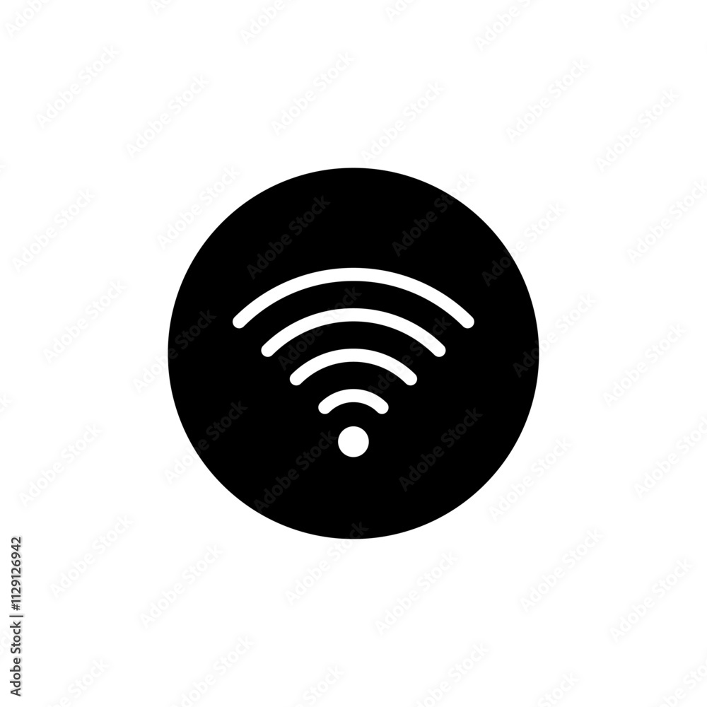 Wifi icon Flat vector set outline Wifi icon Flat vector set outline