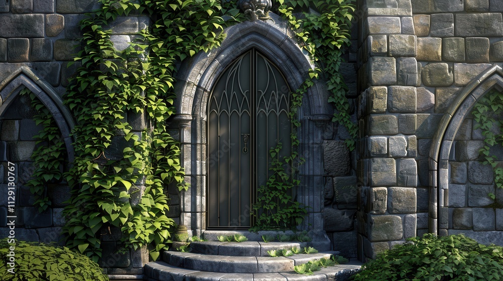 Mysterious Archway Enveloped in Lush Foliage Mysterious Archway Enveloped in Lush Foliage