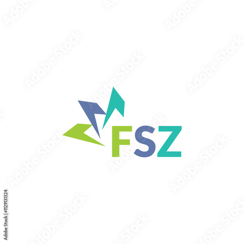 FSZ letter logo design on white background. Creative  modern FSZ letter logo design. Vector design. photo