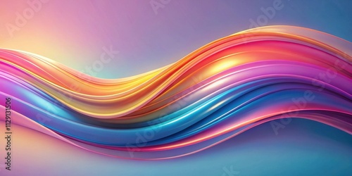 Abstract Colorful Wavy Lines with Smooth Gradient Transitions and a Modern Art Aesthetic