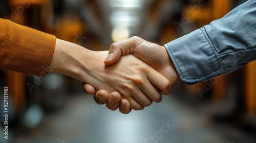 Handshake of Agreement in a Industrial Setting