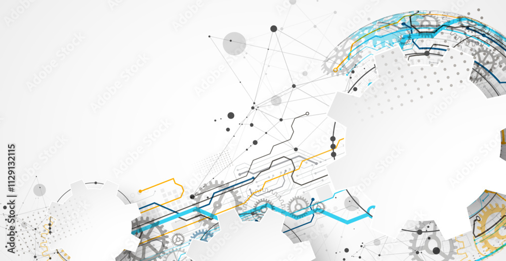 Abstract technology concept. Circuit board, high computer color background. Vector illustration with space for content, web - template, business tech presentation. Abstract technology concept. Circuit board, high computer color background. Vector illustration with space for content, web - template, business tech presentation.