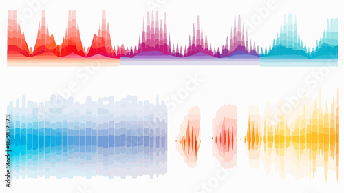 Multicolored Audio Range Volume Spectrum Collection for Music Visualizations