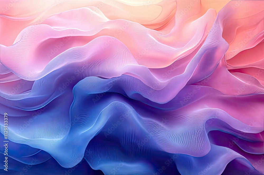 Colorful waves of smooth texture create a serene atmosphere in an abstract artwork capturing the essence of nature's palette. Generative AI Colorful waves of smooth texture create a serene atmosphere in an abstract artwork capturing the essence of nature's palette. Generative AI