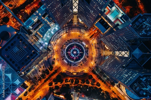 Photography Singapore downtown and architecture from above
